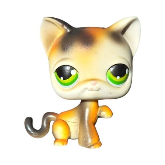 Littlest Pet Shop LPS Calico Short Hair Cat #27 Kitten 2004 - Picture 1 of 5